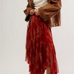 Free People One Clover Printed Skirt